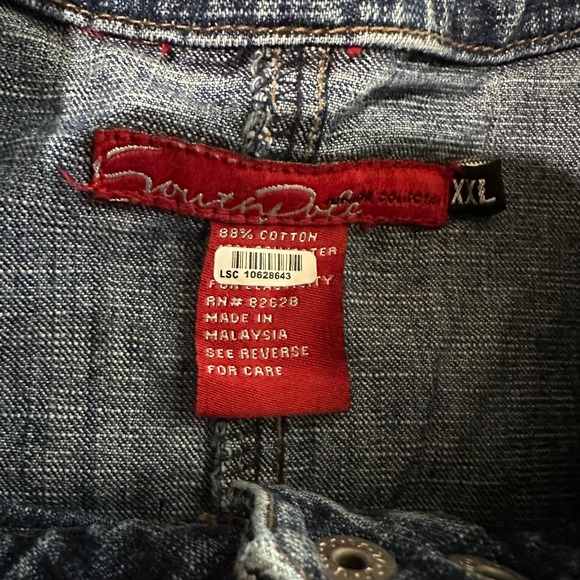 SouthPole Collection Denim Dress Women's XXL Blue Zip Front Casual Utility Style - Picture 3 of 8